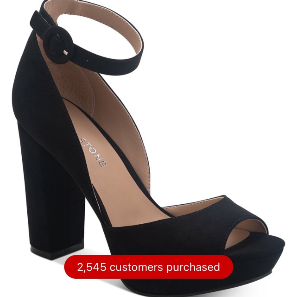 Chunky black Sandal Heels